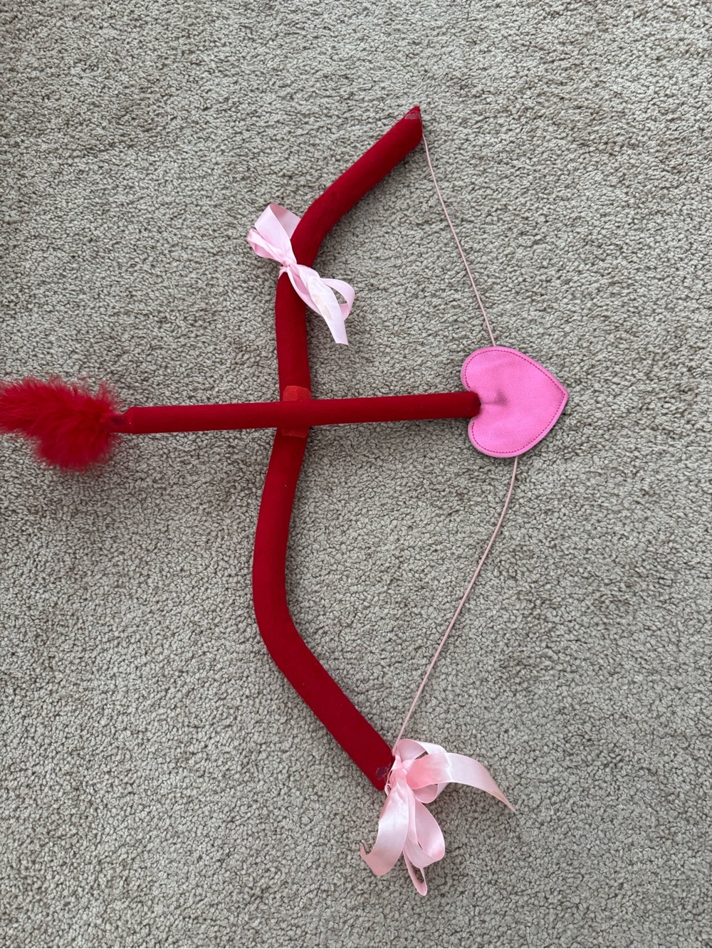Cupid Bow & Arrow Red and Pink Heart Bow and Arrow